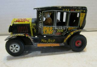 Vintage 4 3/4 " Line Mar Marx Old Jalopy Tin Friction Toy Car Bb232