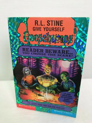 Vintage R.  L.  Stine Goosebumps Escape From Camp Run For Your Life Book 1997