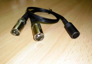 Stereo Microphone Cable Adaptor 5 - Pin Din To 2 - Xlr For Uher Grundig Akg Aeg B&o,