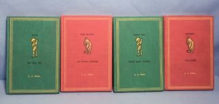 Vintage 4 Book Set Of " Winnie The Pooh " 1961 A.  A.  Milne Hardcover Books