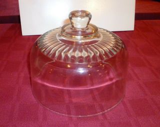 Vintage Luminarc 2 Piece Glass Cheese Or Butter Display Dome & Plate FRANCE 5