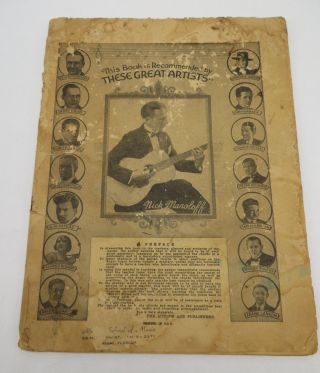 Vintage 1935 Nick Manoloff Guitar Instruction And Song Book