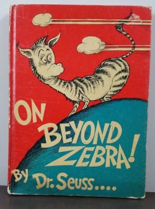 1955 Edition On Beyond Zebra By Dr.  Seuss Illustrated Text