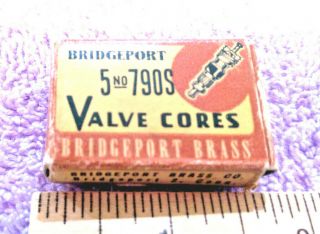 Vintage Bridgeport 5no790s Valve Cores Bridgeport Brass Co.  Bridgeport,  Conn Box.