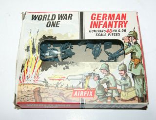 Vintage Airfix German Infantry World War One Early Front Window Box Ho Oo Scale