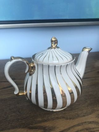 Sadler England Gold Swirl Teapot 2 Cup Windsor Line Vintage