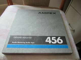 Ampex Grandmaster 456.  1/2 " Width.  10 1/2 " Metal Reel - To - Reel Blank Tape.  - Usa