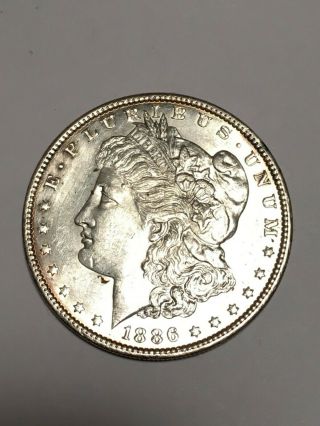 Vintage 1886 Morgan Silver Dollar Us Coin Ungraded