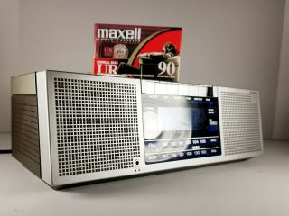 Ge Stereo Fm/am Clock Radio Cassette Tape Recorder Player Model Model 7 - 4965a