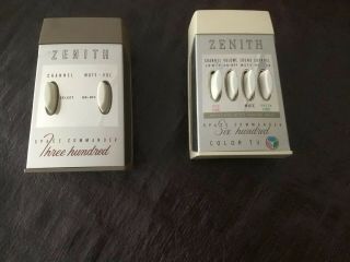 Two Vintage Zenith Space Commander - Remotes Six Hundred 600 & Three Hundred 300