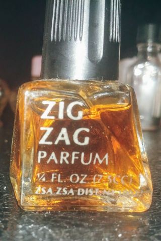 Zig Zag Pure Perfume 1949 Vintage Zsa Zsa Gabor Parfum 1/4 Oz 7.  5 Cc Almost Full