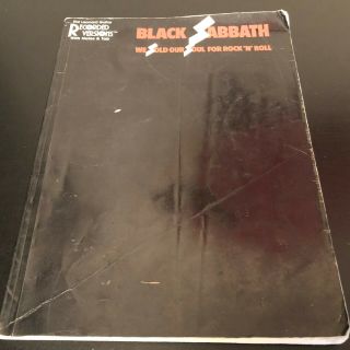 Vtg Black Sabbath We Our Souls For Rock N Roll Guitar Tab Sheet Music Book