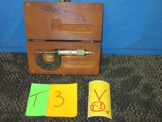 Scherr Tumico 1 " Micrometer Outside Caliper Tool Metal Shop Machine Vintage