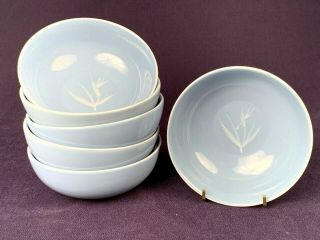 Set Of 6 Vintage Winfield Blue Pacific China Made In Usa Large Cereal Bowl