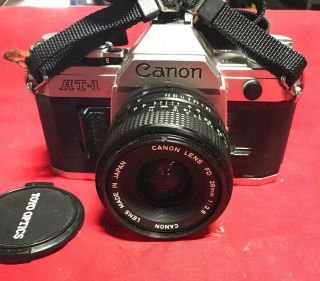 Canon At - 1 Lens Fd 28mm 1:2.  8 Vintage Made In Japan
