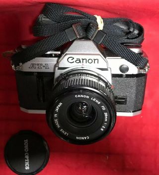 Canon AT - 1 Lens FD 28mm 1:2.  8 Vintage MADE IN JAPAN 4