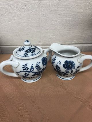 Vintage Blue Danube China Cream&sugar Bowl W/lid