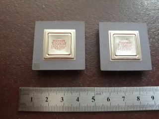 2X TOSHIBA JAPAN VINTAGE CERAMIC CPU FOR GOLD SCRAP RECOVERY ``F 3