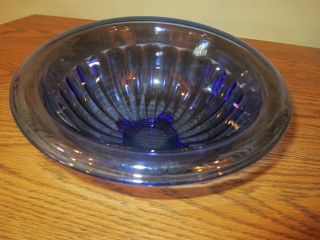 Vintage Cobalt Blue Hazel Atlas Rolled - Edge Mixing Bowl 9 1/2 "