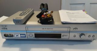 Sony Slv - N750 Vcr Video Cassette Recorder Vhs Player W/ Remote 4 Head Hifi
