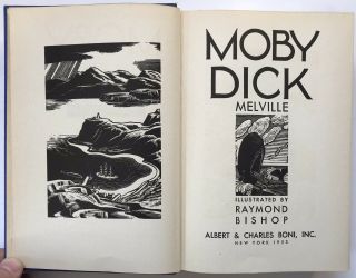 Herman Melville Moby Dick Charles Boni 1933 First Edition Raymond Bishop Illust.