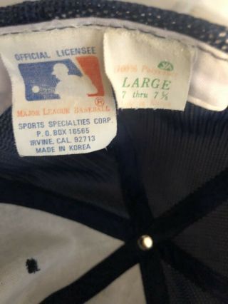 Vintage 1980 ' s York Yankees Mesh Trucker Snapback Hat Cap MLB Licensed 4
