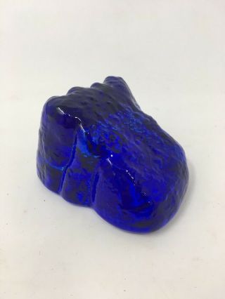 Vintage Fenton Glass Paperweight Proud To Be An American Cobalt