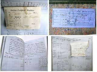 1852 SUTTON COLDFIELD Manuscript FARMERS LEDGER Birmingham Farming Accounts Book 3