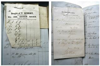 1852 SUTTON COLDFIELD Manuscript FARMERS LEDGER Birmingham Farming Accounts Book 4