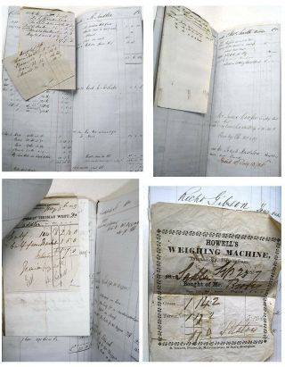 1852 SUTTON COLDFIELD Manuscript FARMERS LEDGER Birmingham Farming Accounts Book 5