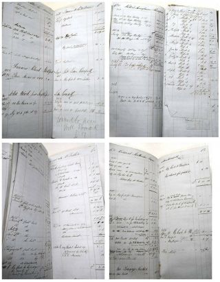 1852 SUTTON COLDFIELD Manuscript FARMERS LEDGER Birmingham Farming Accounts Book 6