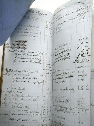 1852 SUTTON COLDFIELD Manuscript FARMERS LEDGER Birmingham Farming Accounts Book 8