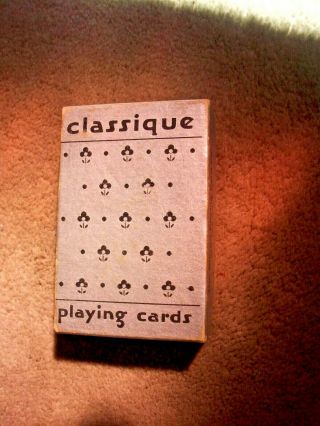 Classique Vintage 1940/s Playing Cards W/box Cow Girl Playing Poker,  Nude No Jok