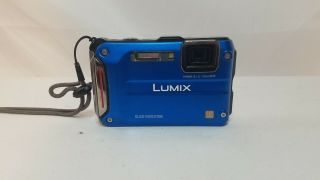 Panasonic Lumix Dmc - Ts4 12.  1mp Digital Camera - Blue - Weatherproof Camera