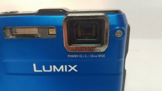 Panasonic LUMIX DMC - TS4 12.  1MP Digital Camera - Blue - Weatherproof Camera 2