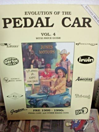 Evolution Of The Pedal Cars By Wood,  302pgs.  1993,  Vintage Cars,  Prices 4th Print