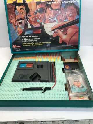 Vtg The Lie Detector Board Game 1987 Pressman Mattel 100 Complete 2