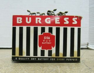 Vintage Burgess 5156 Type B Or C Display Dry Multipurpose Battery