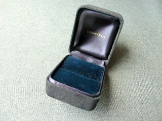 Vintage Tiffany & Co Velvet & Silk Interior Lined In Suede Jewelry Box