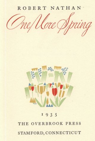 Robert Nathan One More Spring 1935 Overbrook Press limited edition Dwiggins 2
