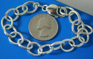 Vintage Sterling Silver 925 Chunky Chain Bracelet 7 " Italy