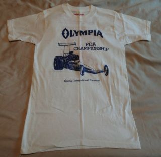 Vintage Olympia Pda Championship Drag Racing T - Shirt Wow