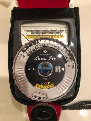 Vintage Gossen Luna Pro Light Meter With Leather Case