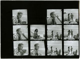 Steve Mcqueen On Location Filming Papillon 1973 Vintage Contact Sheet Photograph