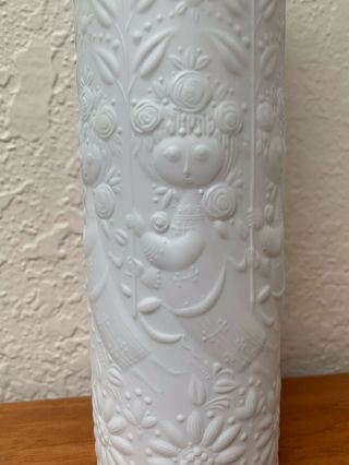 Vintage Mcm Rosenthal Studio Line White Porcelain Vase,  Bjorn Wiinblad,  Germany