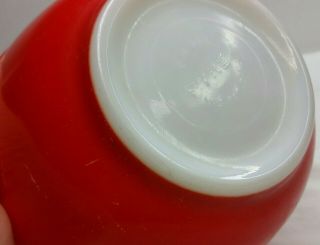 Vintage Pyrex Red Primary Color Nesting Mixing Bowl 7 inch 4