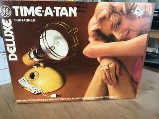 Ge Time A Tan Deluxe Suntanner Vintage Sunlamp Bulb Box