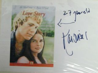 Love Story By Erich Segal Signed W/ Ali Macgraw Ryan O 