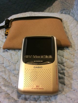Classic CASIO EV - 570 Pocket Color Television with Carrying Case 2