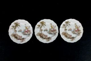 Vintage Johnson Brothers The Old Mill Bread & Butter Plates 6 1/4 " Set Of 3